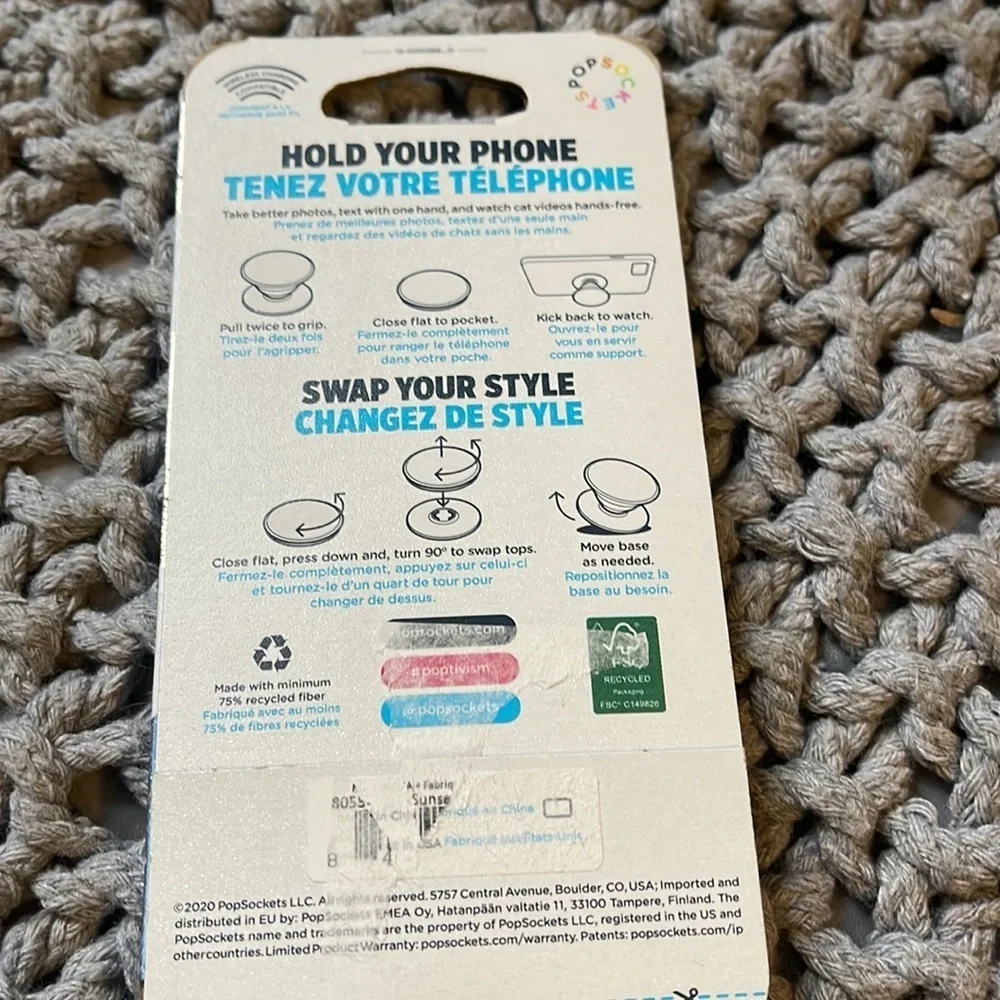 PopSockets PopGrip Cell Phone Grip & Stand sunset peak